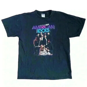 American Idol 2009 Tour Heavyweight Unisex Cotton Tee Shirt Concert Collectible